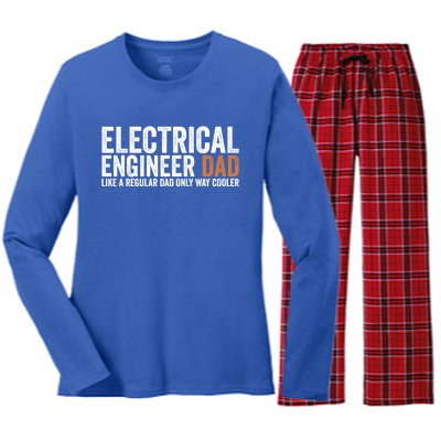 Engineer Dad Like A Regular Dad Electrical Engineer Funny Gift Women's Long Sleeve Flannel Pajama Set 