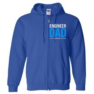 Engineer Dad Like A Regular Dad Engineering Meaningful Gift Full Zip Hoodie