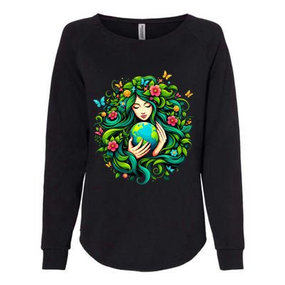 Earth Day Love Planet Awareness A Earth Day Dancing Earth Womens California Wash Sweatshirt