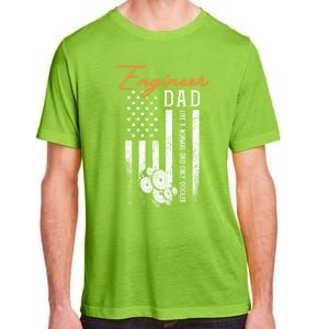 Engineer Dad Like A Normal Dad Only Cooler Flag Engineering Gift Adult ChromaSoft Performance T-Shirt