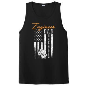 Engineer Dad Like A Normal Dad Only Cooler Flag Engineering Gift PosiCharge Competitor Tank