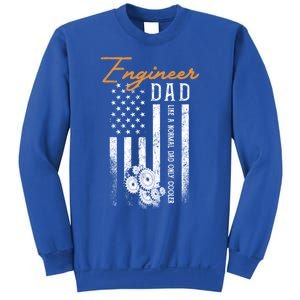 Engineer Dad Like A Normal Dad Only Cooler Flag Engineering Gift Sweatshirt