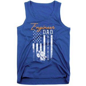 Engineer Dad Like A Normal Dad Only Cooler Flag Engineering Gift Tank Top