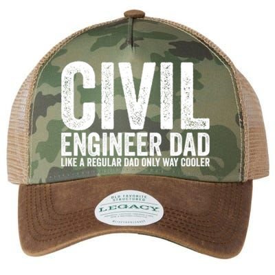 Engineer Dad Like A Regular Dad Civil Engineer Great Gift Legacy Tie Dye Trucker Hat