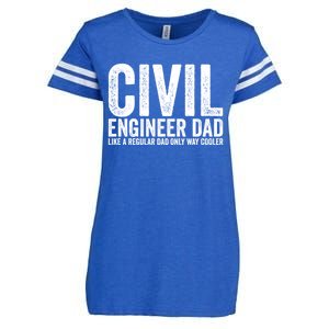 Engineer Dad Like A Regular Dad Civil Engineer Great Gift Enza Ladies Jersey Football T-Shirt