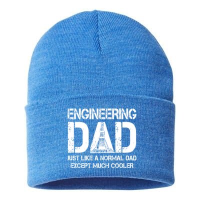 Engineer Dad Like Normal Except Much Cooler Engineering Cool Gift Sustainable Knit Beanie