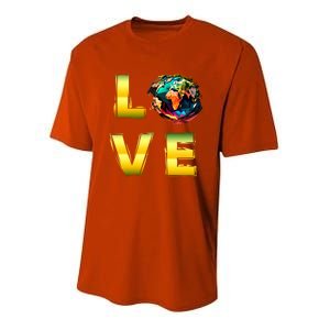 Earth Day Love Climategreat Giftfriendly Earth Protection Gift Youth Performance Sprint T-Shirt