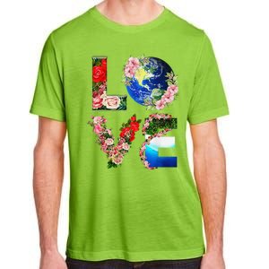 Earth Day Love Flowers Cute Earth Day Adult ChromaSoft Performance T-Shirt