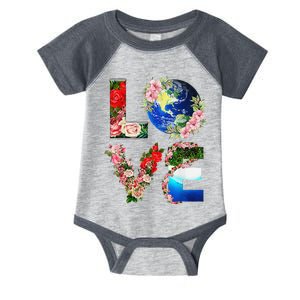 Earth Day Love Flowers Cute Earth Day Infant Baby Jersey Bodysuit