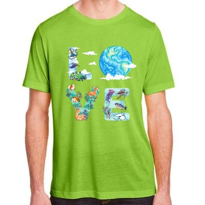 Earth Day Love Our Planet Save Animals The Environgreat Gift Adult ChromaSoft Performance T-Shirt