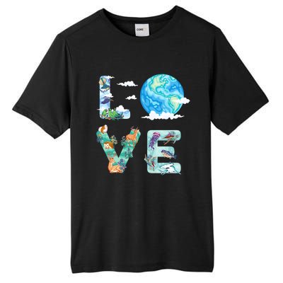 Earth Day Love Our Planet Save Animals The Environgreat Gift Tall Fusion ChromaSoft Performance T-Shirt