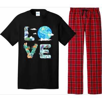 Earth Day Love Our Planet Save Animals The Environgreat Gift Pajama Set