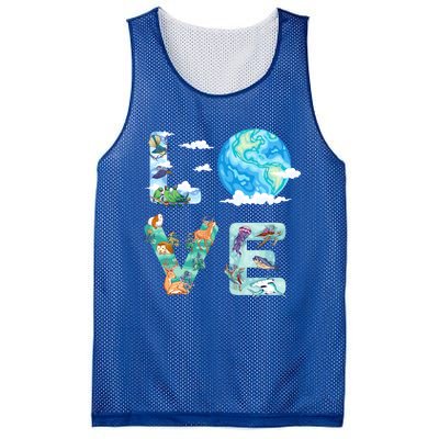 Earth Day Love Our Planet Save Animals The Environgreat Gift Mesh Reversible Basketball Jersey Tank