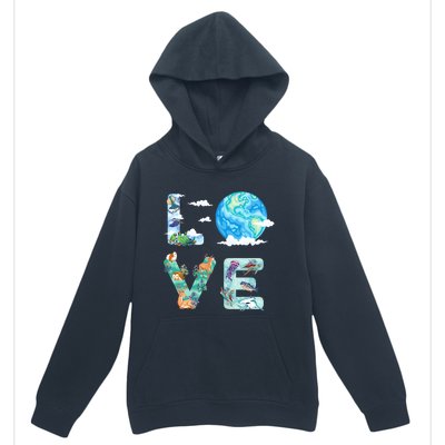 Earth Day Love Our Planet Save Animals The Environgreat Gift Urban Pullover Hoodie