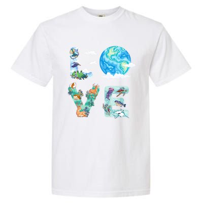 Earth Day Love Our Planet Save Animals The Environgreat Gift Garment-Dyed Heavyweight T-Shirt