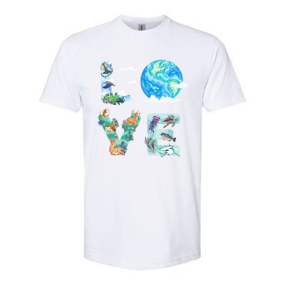 Earth Day Love Our Planet Save Animals The Environgreat Gift Softstyle® CVC T-Shirt