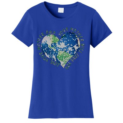 Earth Day Love Your Mother Heart Earth Climate Conservation Gift Women's T-Shirt