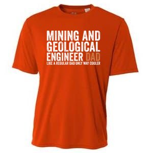 Engineer Dad Like Regular Dad Gift Mining Geological Engineer Gift Cooling Performance Crew T-Shirt