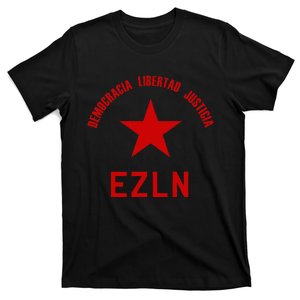 EZLN Democracia Libertad Justicia  Zapatista Socialist T-Shirt