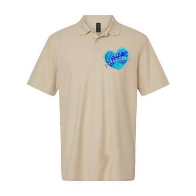 Earth Day Love Mother Earth Original Art Painted Earth Heart Softstyle Adult Sport Polo