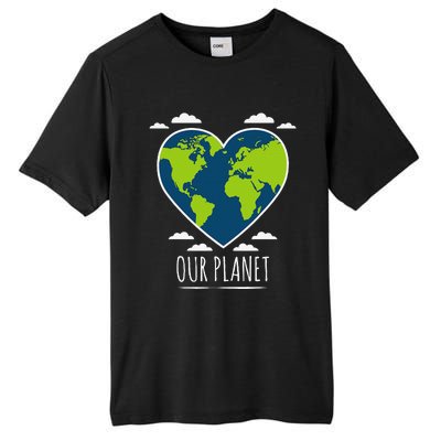 Earth Day Love Our Planet Climate Change Awareness Tall Fusion ChromaSoft Performance T-Shirt