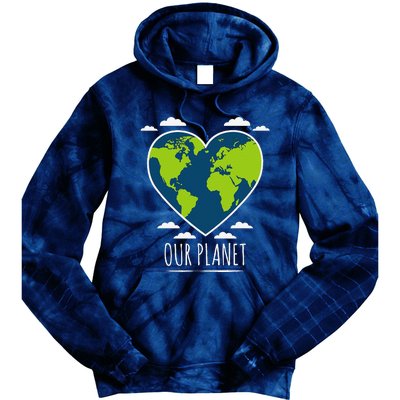 Earth Day Love Our Planet Climate Change Awareness Tie Dye Hoodie