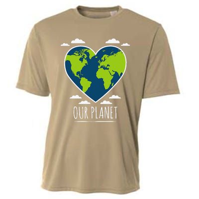 Earth Day Love Our Planet Climate Change Awareness Cooling Performance Crew T-Shirt