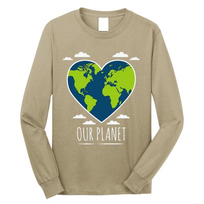 Earth Day Love Our Planet Climate Change Awareness Long Sleeve Shirt