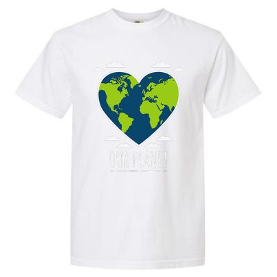 Earth Day Love Our Planet Climate Change Awareness Garment-Dyed Heavyweight T-Shirt