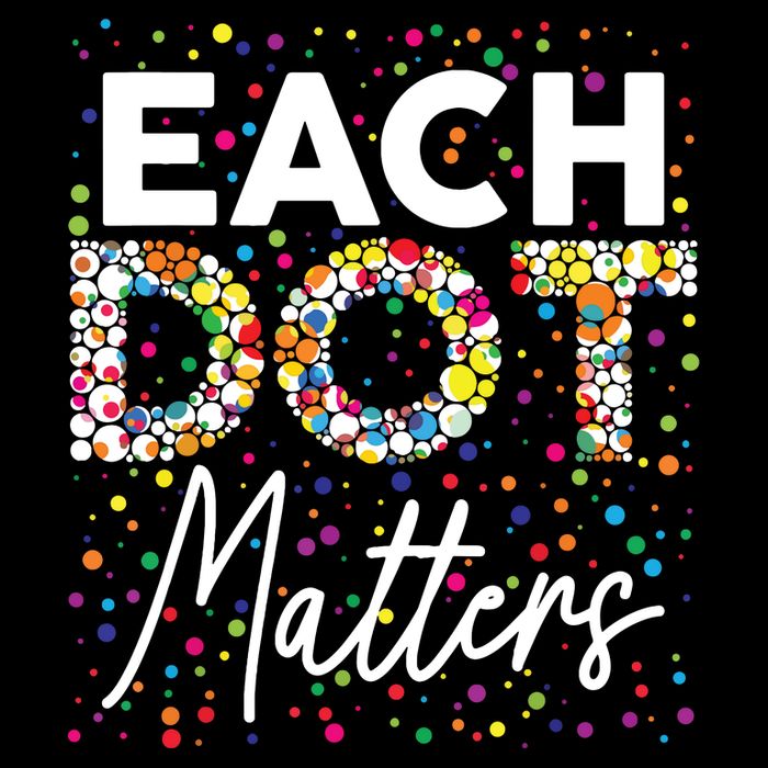 Each Dot Matters Polka Dot Lover Happy Dot Day Stripe Pom Pom Beanie