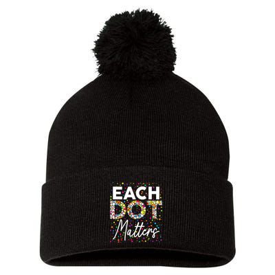 Each Dot Matters Polka Dot Lover Happy Dot Day Pom Pom 12in Knit Beanie