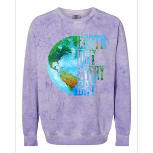 Earth Day Meaningful Gift Every Day Planet Nature Meaningful Gift Colorblast Crewneck Sweatshirt