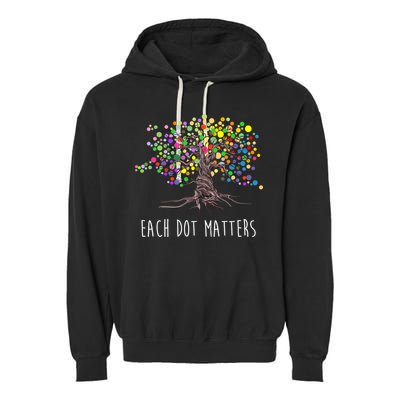 Each Dot Matters Colorful Unity Tree Garment-Dyed Fleece Hoodie