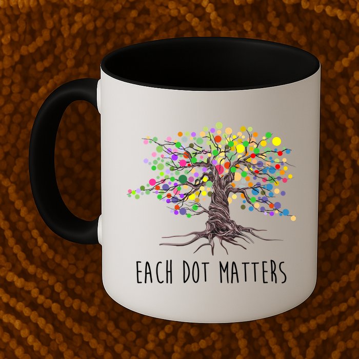 Each Dot Matters Colorful Unity Tree Mug