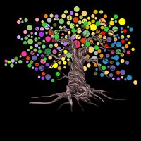 Each Dot Matters Colorful Unity Tree Mug