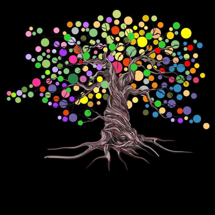 Each Dot Matters Colorful Unity Tree Mug