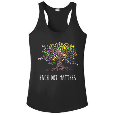Each Dot Matters Colorful Unity Tree Ladies PosiCharge Competitor Racerback Tank