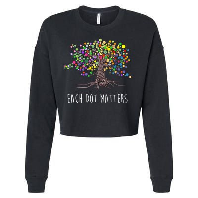 Each Dot Matters Colorful Unity Tree Cropped Pullover Crew