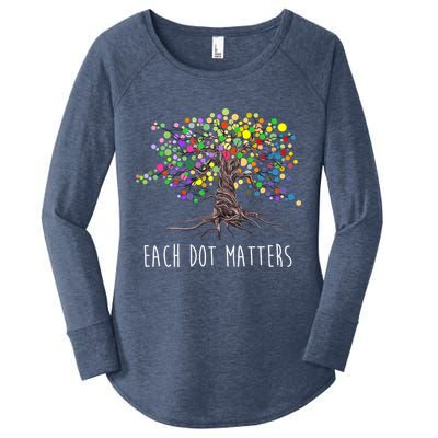 Each Dot Matters Colorful Unity Tree Women's Perfect Tri Tunic Long Sleeve Shirt