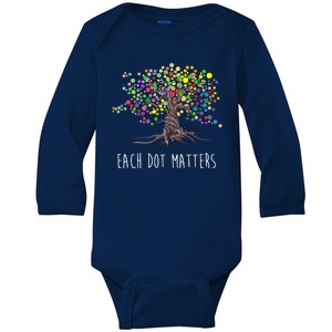 Each Dot Matters Colorful Unity Tree Baby Long Sleeve Bodysuit