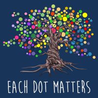 Each Dot Matters Colorful Unity Tree Mousepad