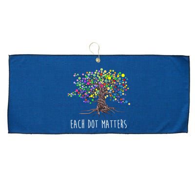 Each Dot Matters Colorful Unity Tree Large Microfiber Waffle Golf Towel
