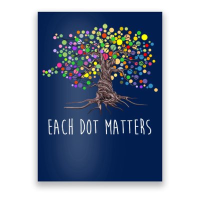 Each Dot Matters Colorful Unity Tree Poster