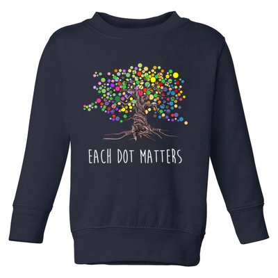 Each Dot Matters Colorful Unity Tree Toddler Sweatshirt