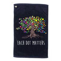 Each Dot Matters Colorful Unity Tree Golf Towel