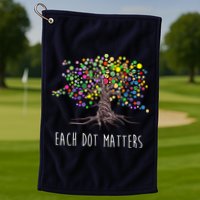 Each Dot Matters Colorful Unity Tree Golf Towel
