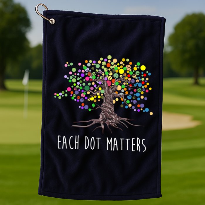 Each Dot Matters Colorful Unity Tree Golf Towel