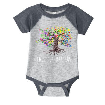 Each Dot Matters Colorful Unity Tree Infant Baby Jersey Bodysuit