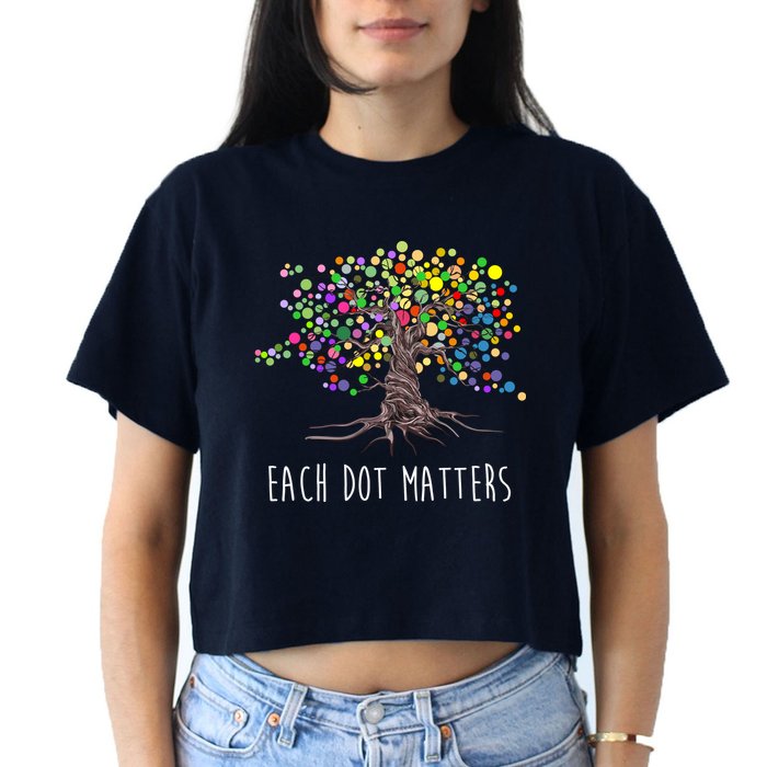 Each Dot Matters Colorful Unity Tree Crop Top