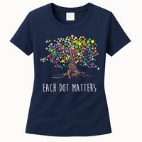 Each Dot Matters Colorful Unity Tree Womens T-Shirt